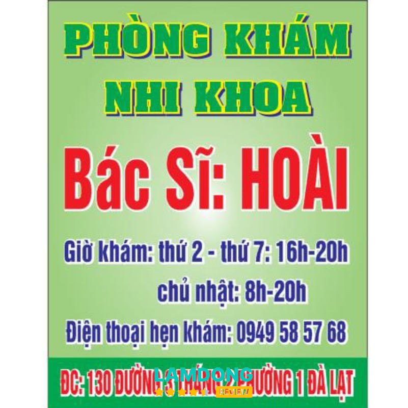 Phòng Khám Nhi Khoa BS Hoài – mặt tiền phòng khám