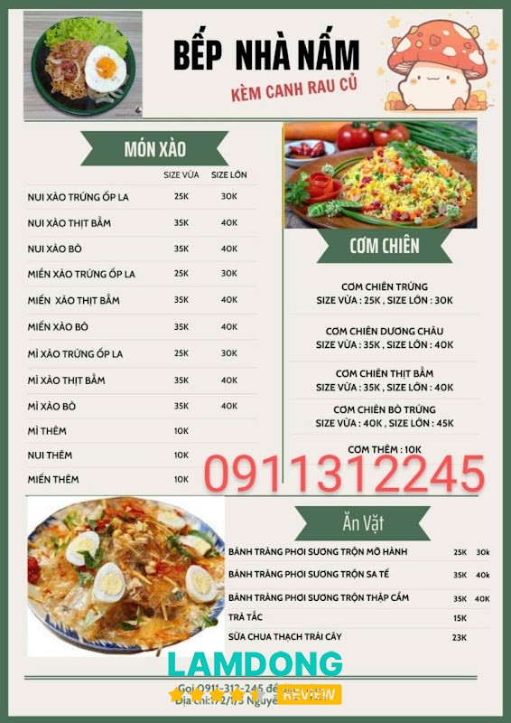 Bếp nhà nấm – nui miến mì xào cơm chiên