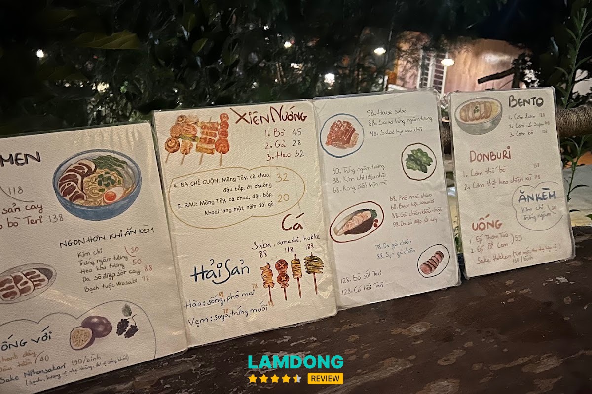 Menu Kiyo Đà Lạt