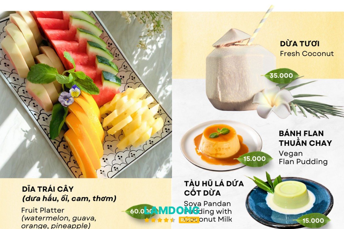 Sushi chay tại Vegan Heaven Đà Lạt