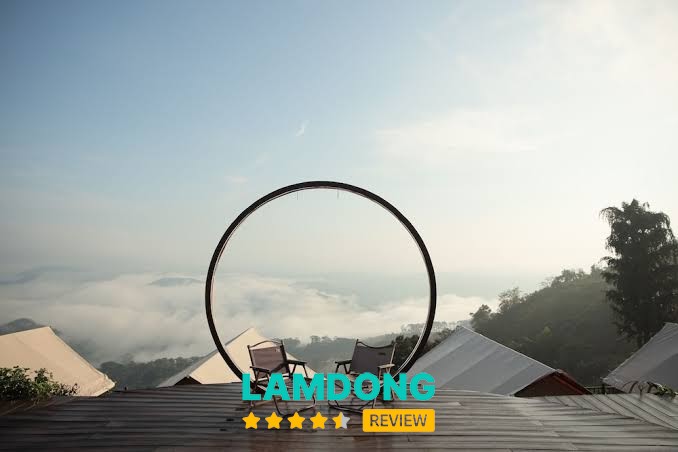 Cloud View Glamping lều và cảnh núi
