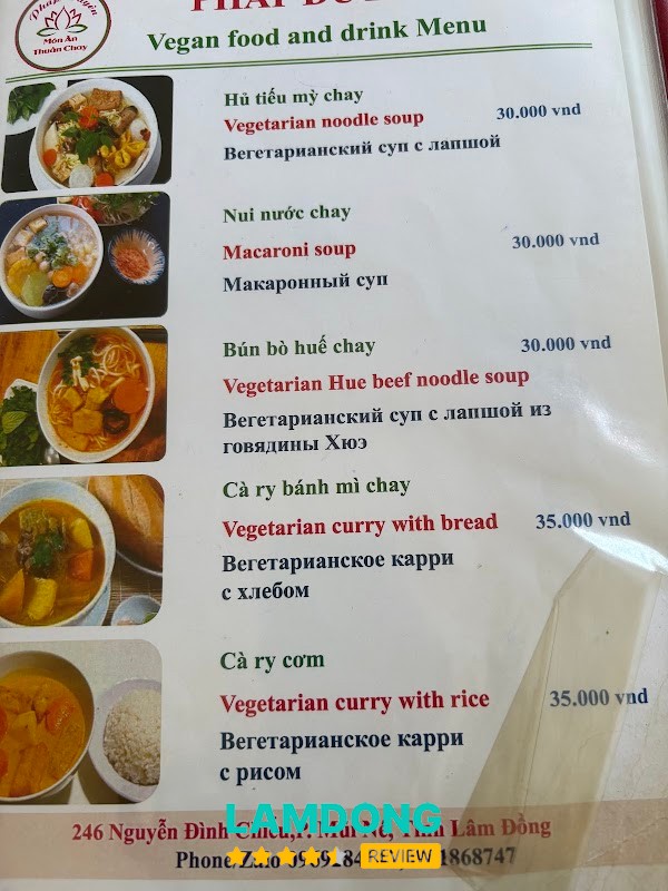 Quán chay Pháp Duyên – không gian quán chay