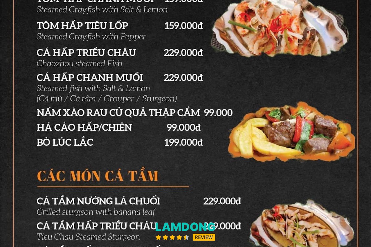 Menu Lẩu nấm buffet rau Hana Mushroom Restaurant tại Đà Lạt