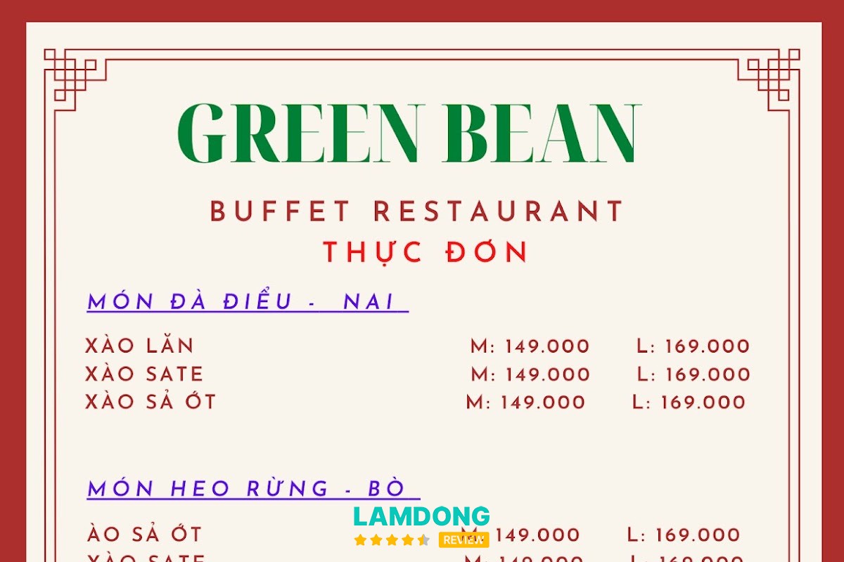 Không gian Buffet Rau - Green Bean