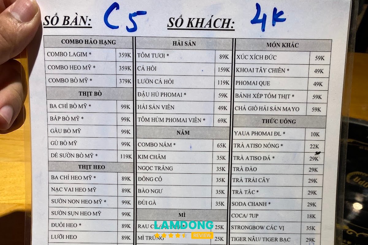 Không gian Lagim Buffet Rau