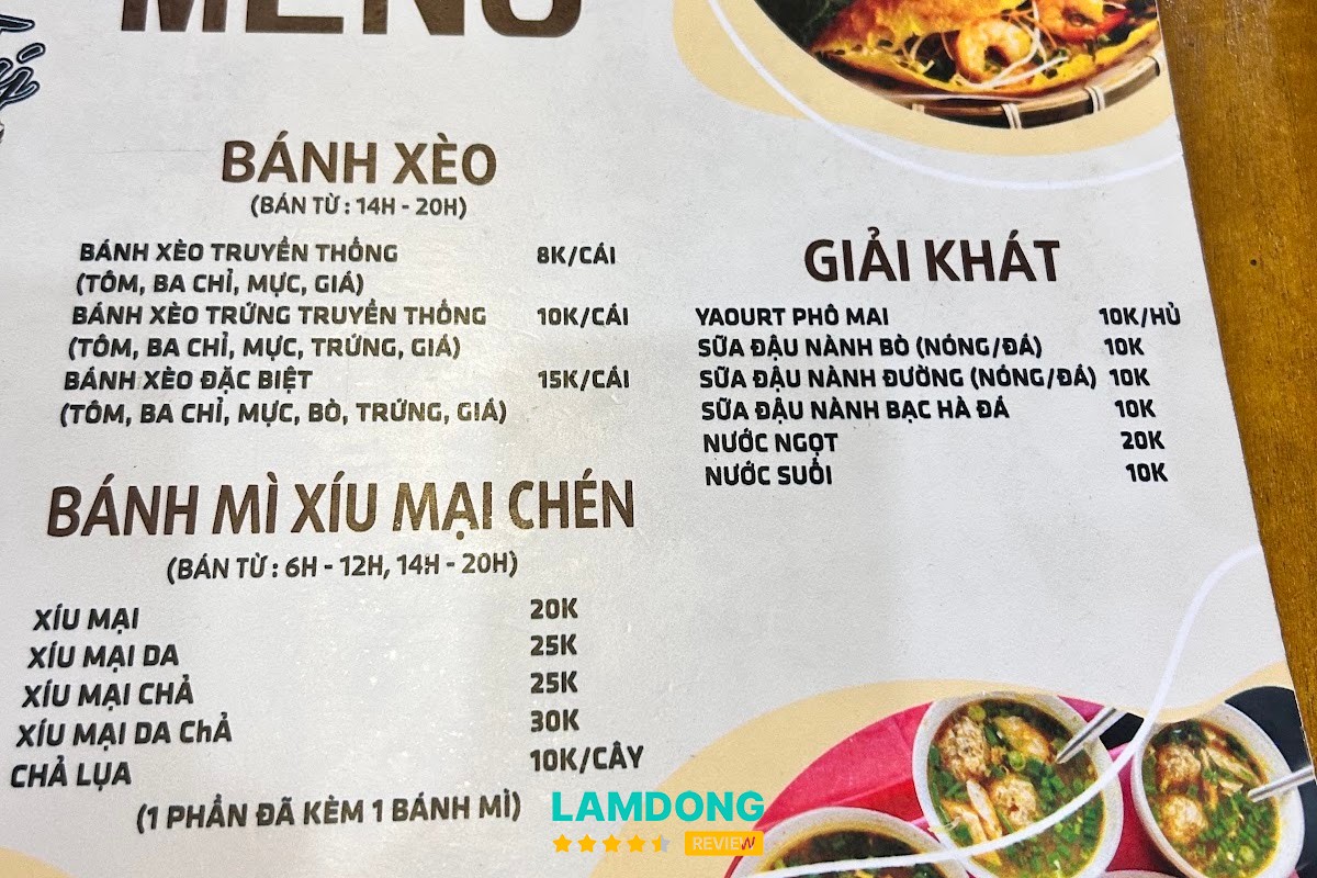 Hình ảnh menu Bún bò Gốc Đa