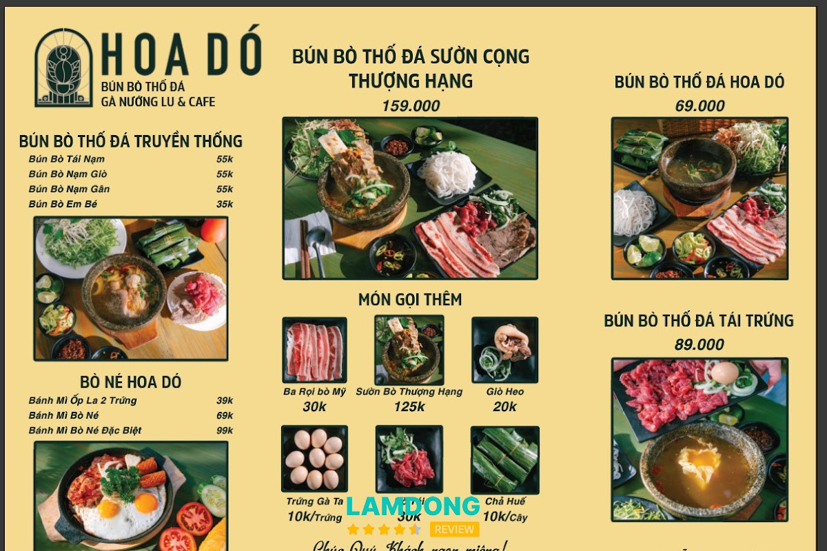 Tô bún bò nóng tại Hoa Dó