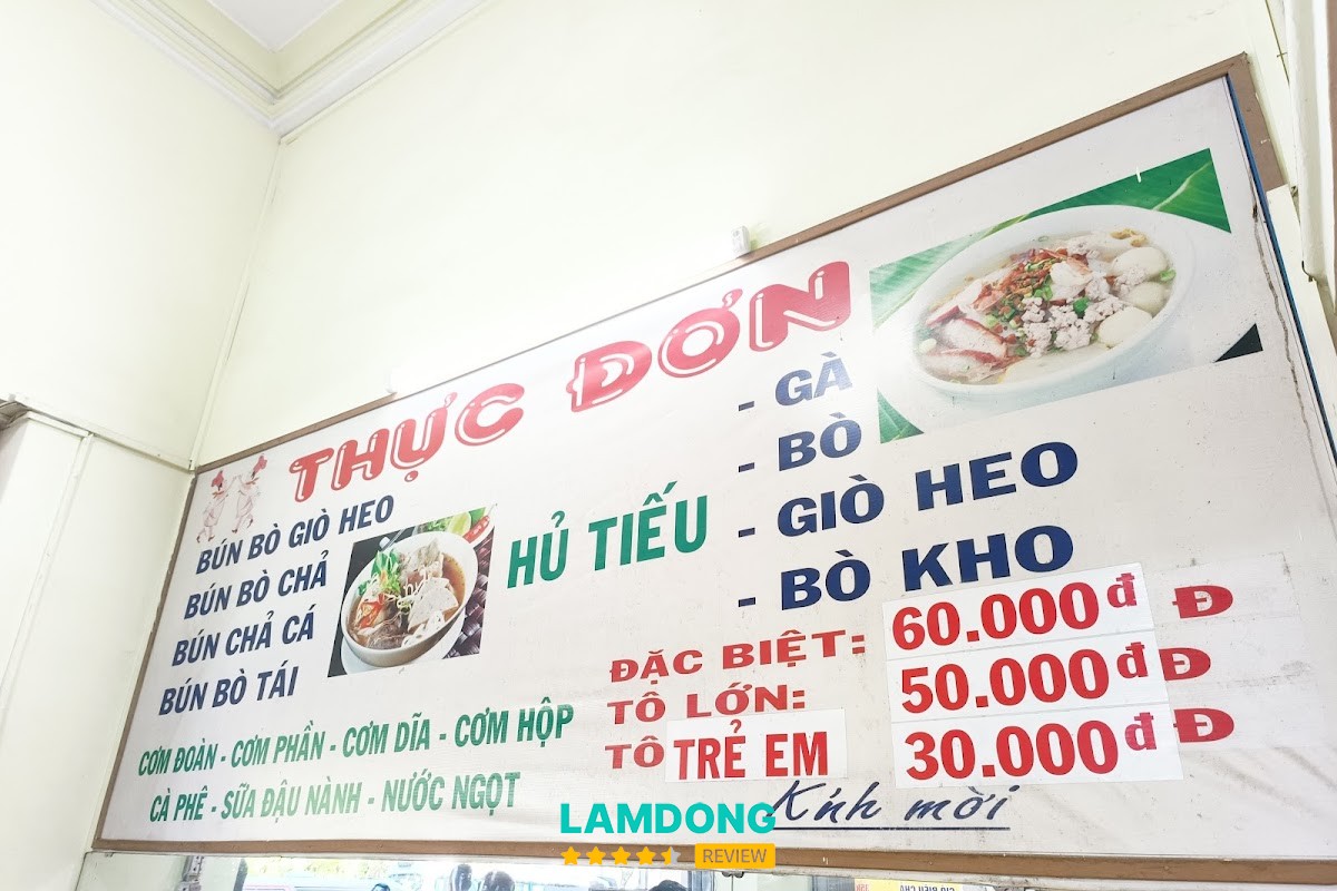 Hình ảnh menu tại Bún Công