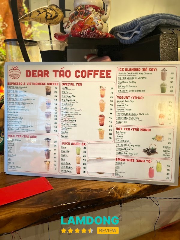 Dear Táo Coffee tại Đà Lạt