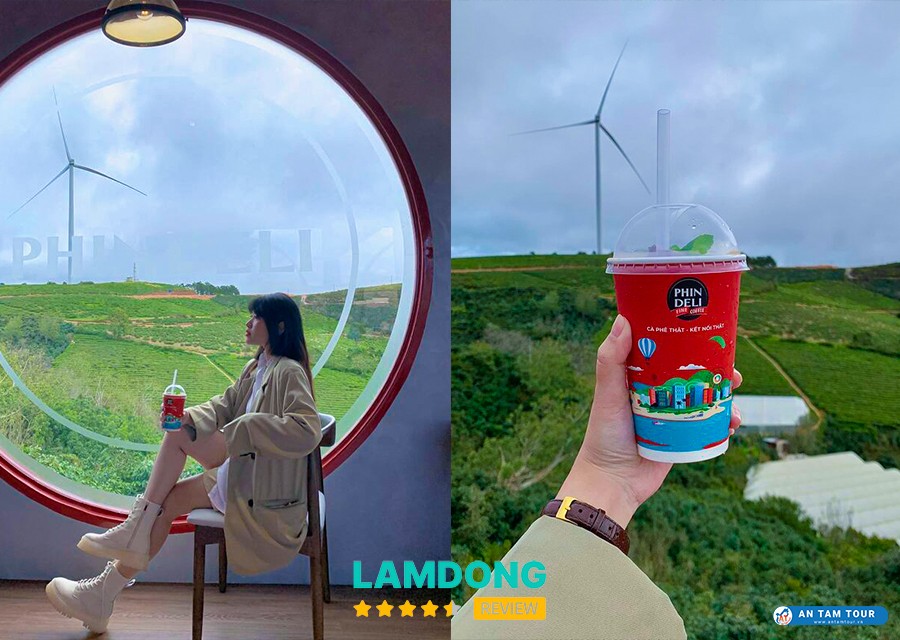 Cà phê view Đồi chè Cầu Đất Đà Lạt