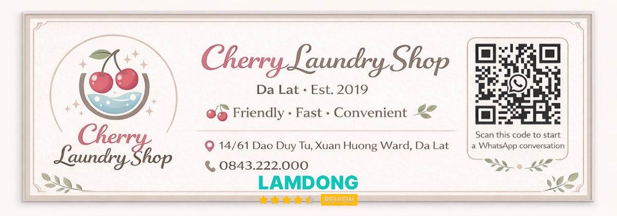 Tiệm giặt Cherry – 14/61 Đào Duy Từ, Đà Lạt