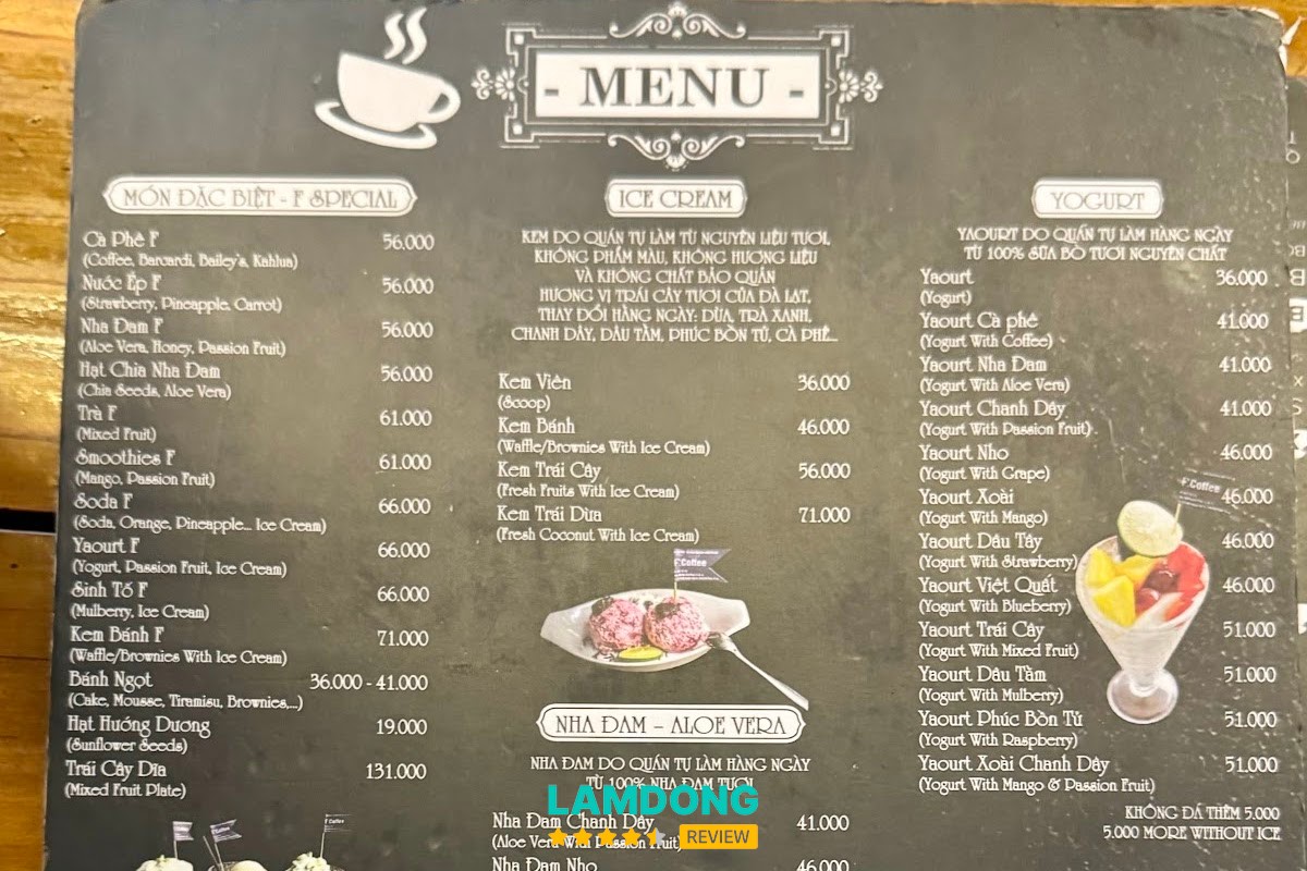 Mì Quảng và món ăn tại F.Coffee Đà Lạt