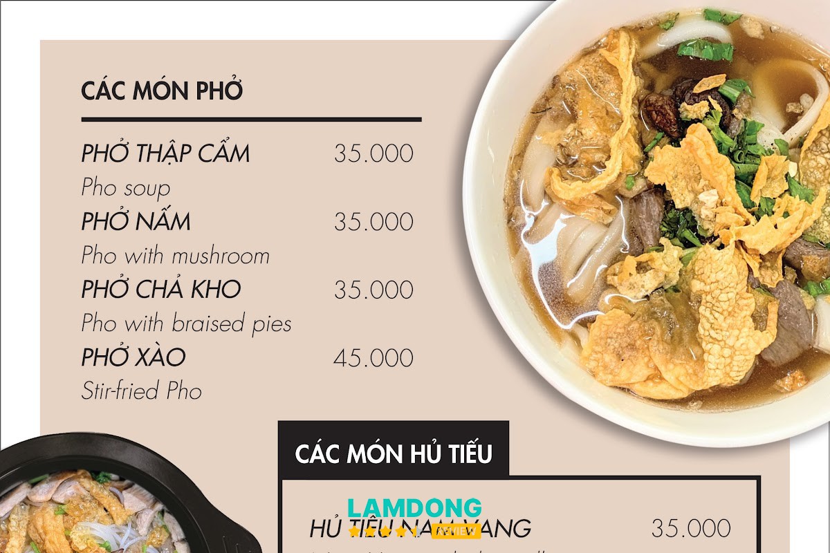 Mì Quảng chay tại Hoàng Nhi Đà Lạt