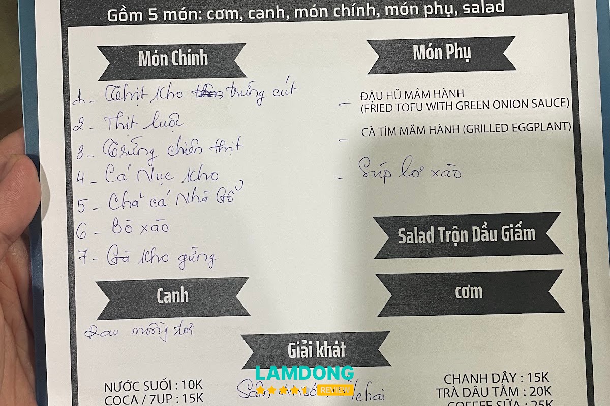 Hình ảnh thực đơn Bếp Nhà Gỗ