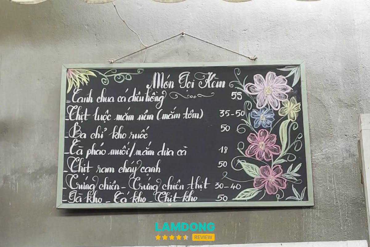 Hình ảnh thực đơn Hồi Nớ