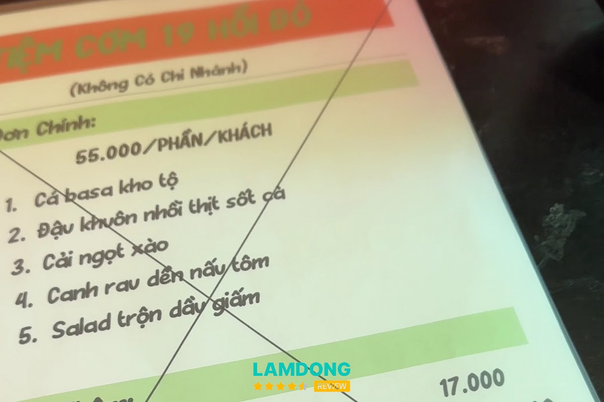 Món cơm tại Tiệm cơm 1 9 HỒI ĐÓ
