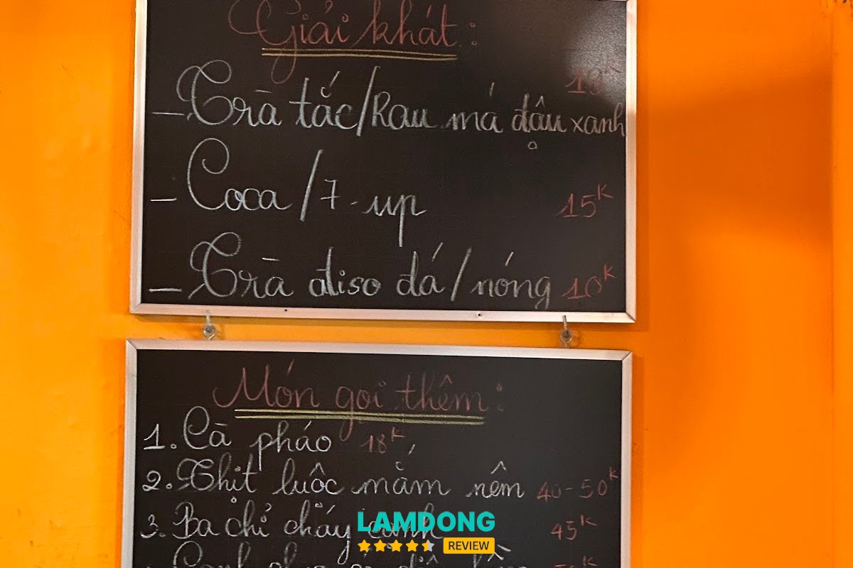 Menu Tiệm cơm 1 9 HỒI ĐÓ
