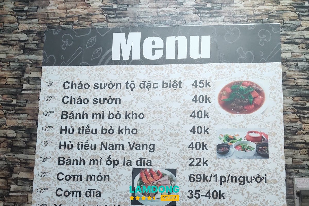 Hình ảnh menu tại Quán Ngon 39