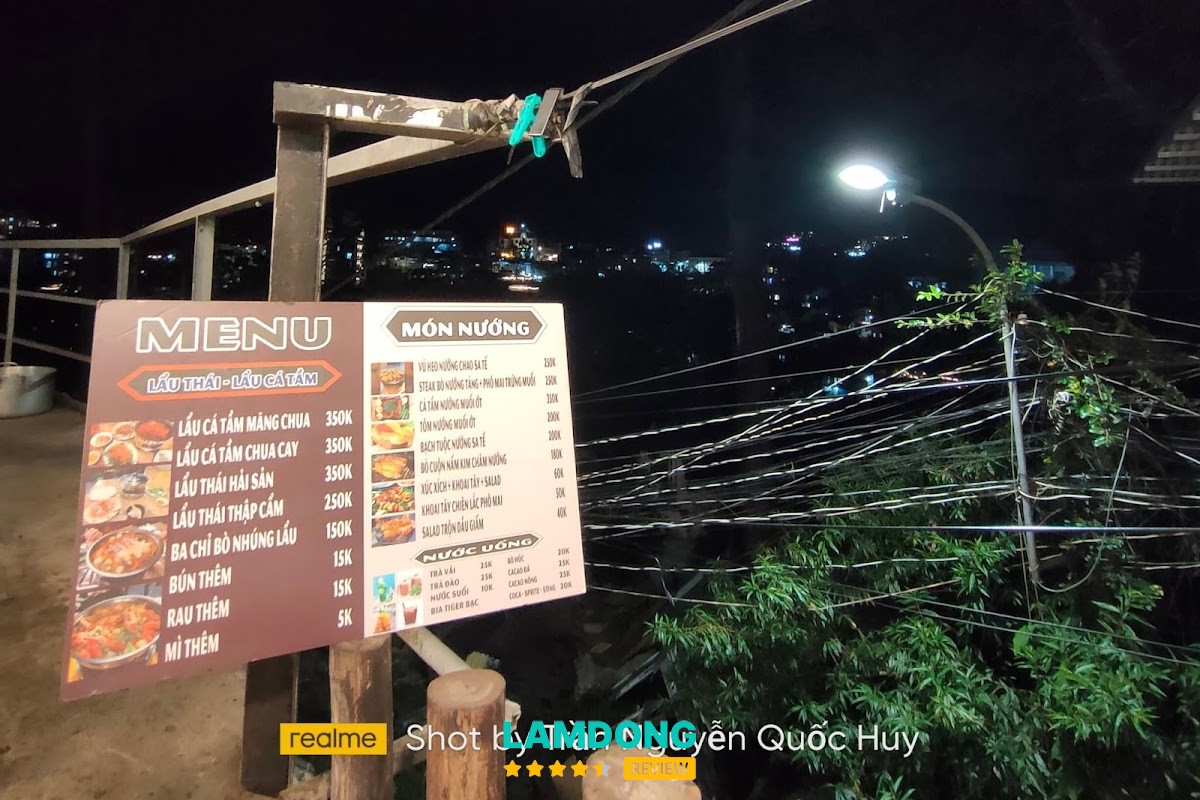 Menu tại Quán Ăn Tài Đà Lạt
