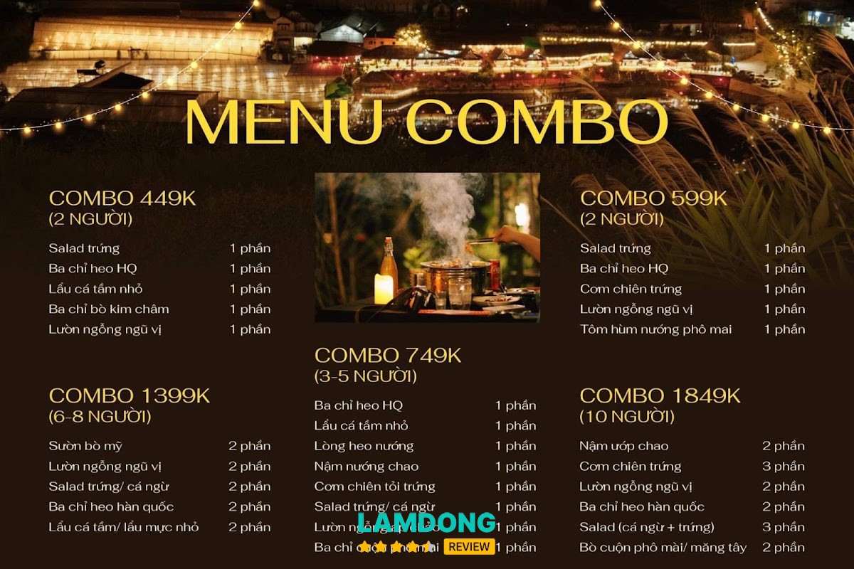 Menu Tiệm nướng Our Memory tại Đà Lạt
