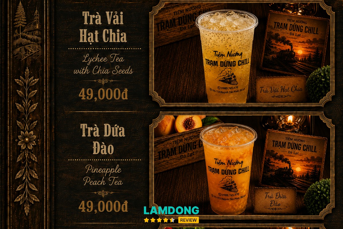 Menu Tiệm Nướng Trạm Dừng Chill tại Đà Lạt