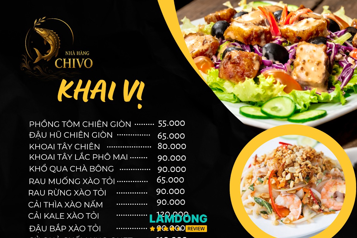 Món ăn tại Nhà Hàng CHI VO