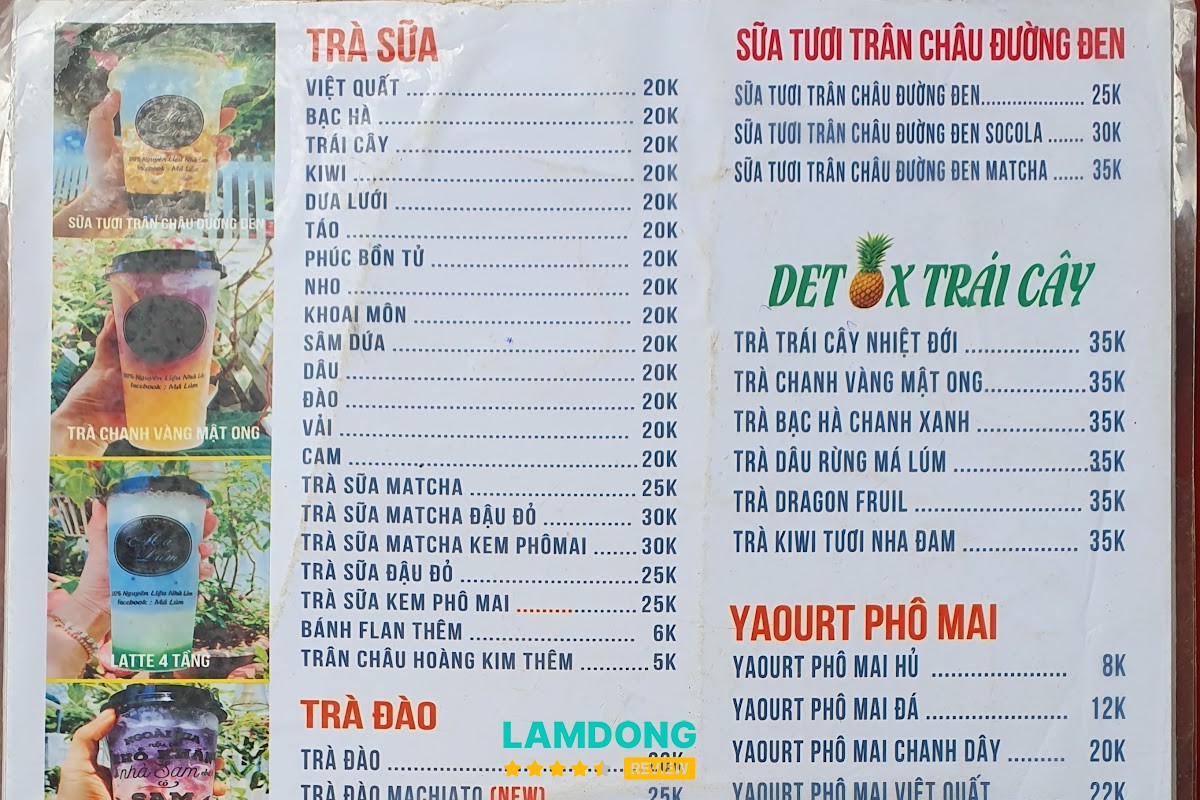 Menu Ăn vặt Má Lúm Bảo Lộc