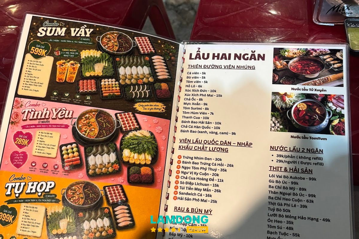 Bảng menu Nàng Hoa - Lẩu nhúng và Ăn vặt
