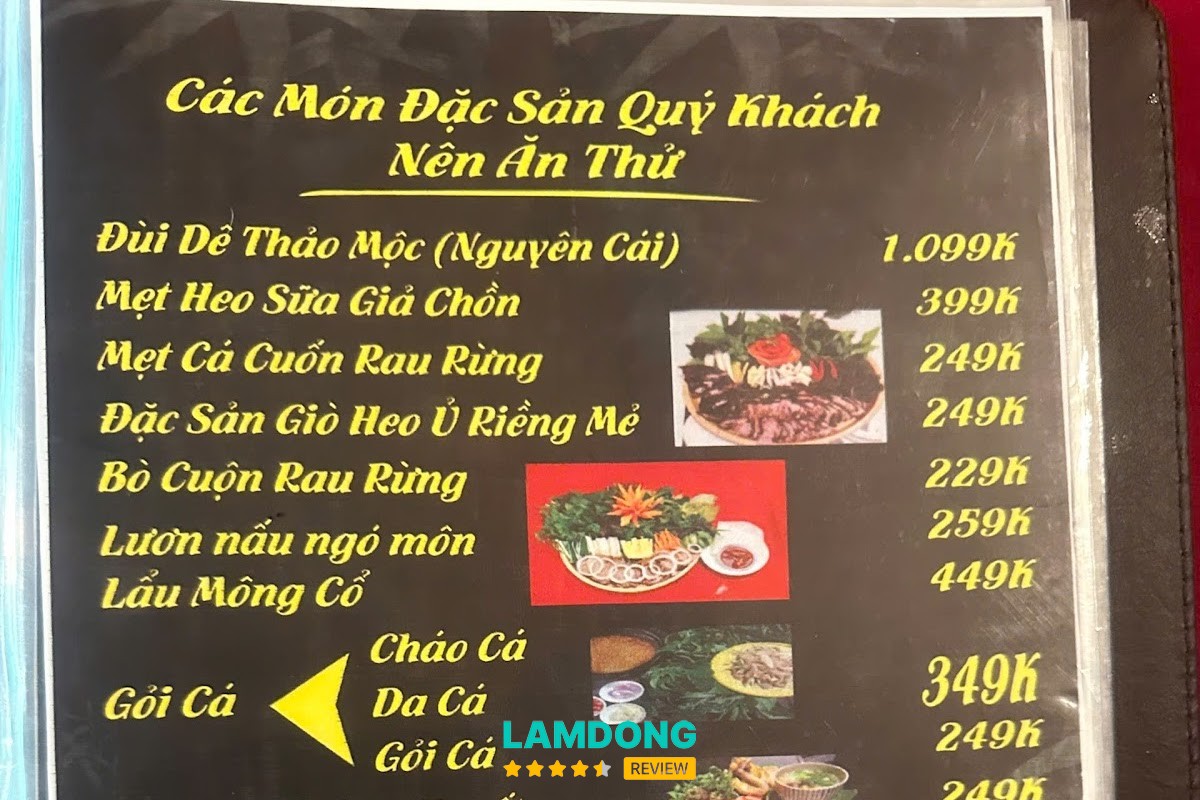 Hình ảnh menu Ẩm Thực Làng Tre