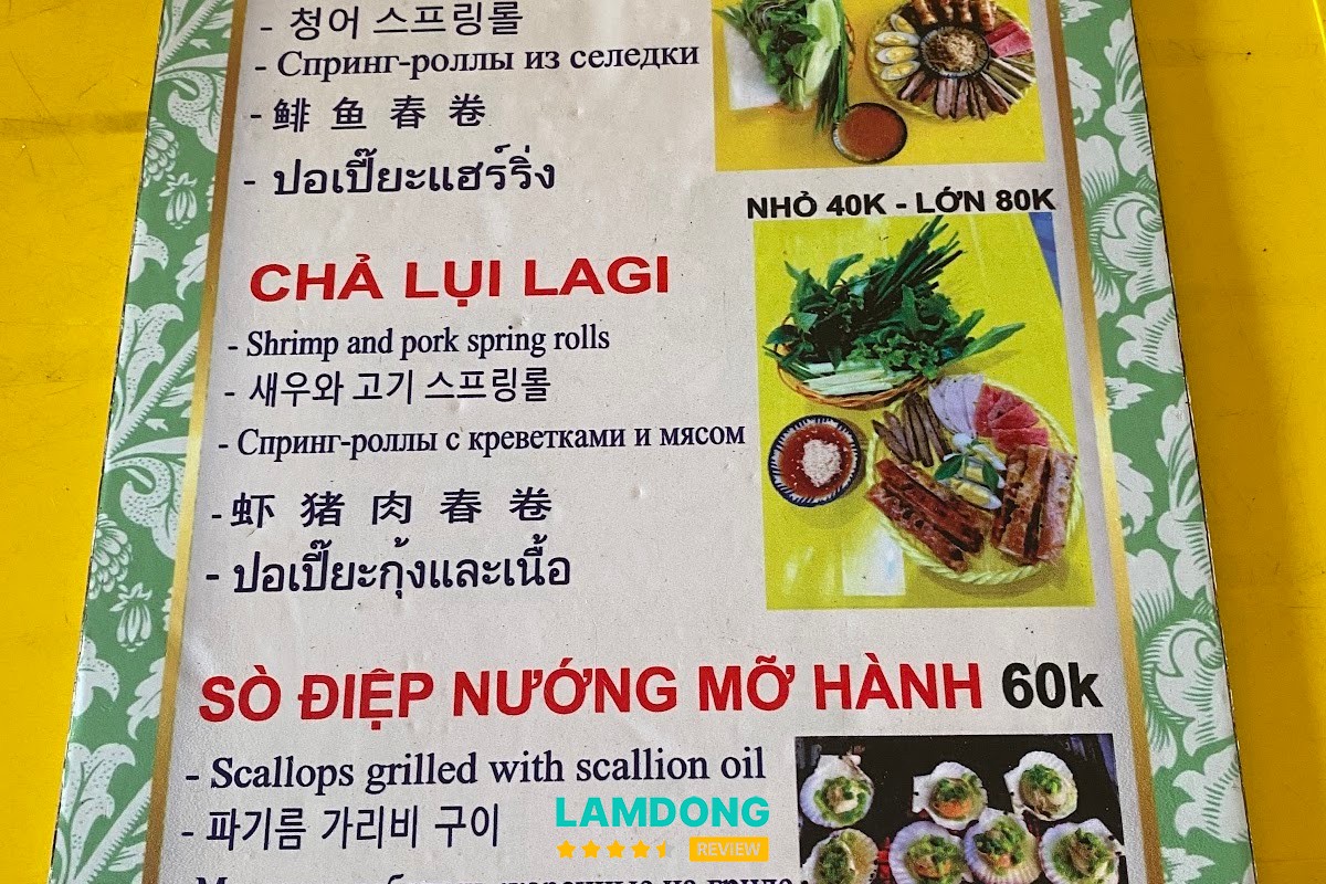 Menu Chả Cuốn Cá Trích Cô Hường Mũi Né