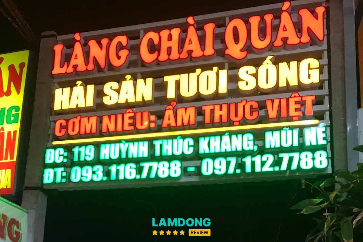 Menu Làng Chài Quán Mũi Né