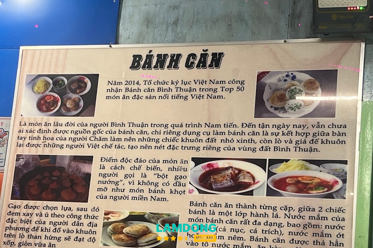 Bảng menu Bánh Căn Lân Nguyệt