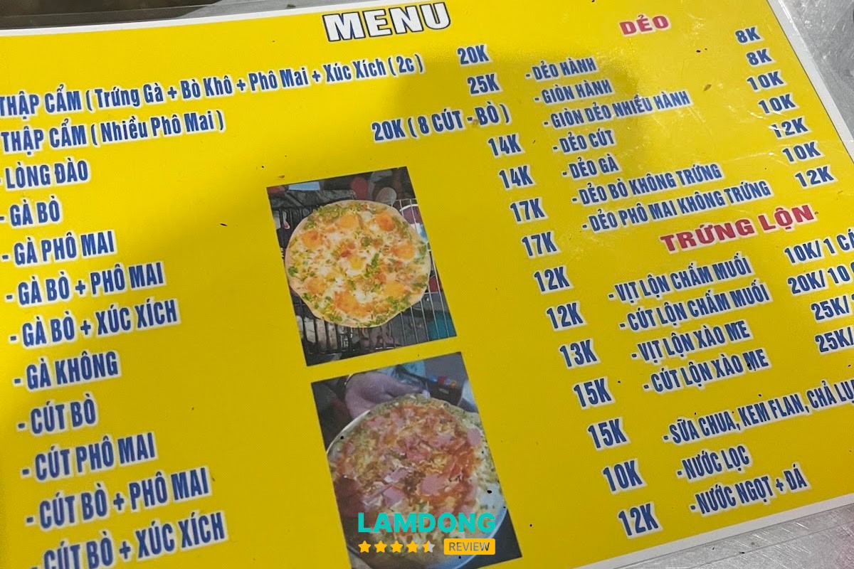 Hình ảnh menu tại Bánh Căn LUYẾN Bình Dân