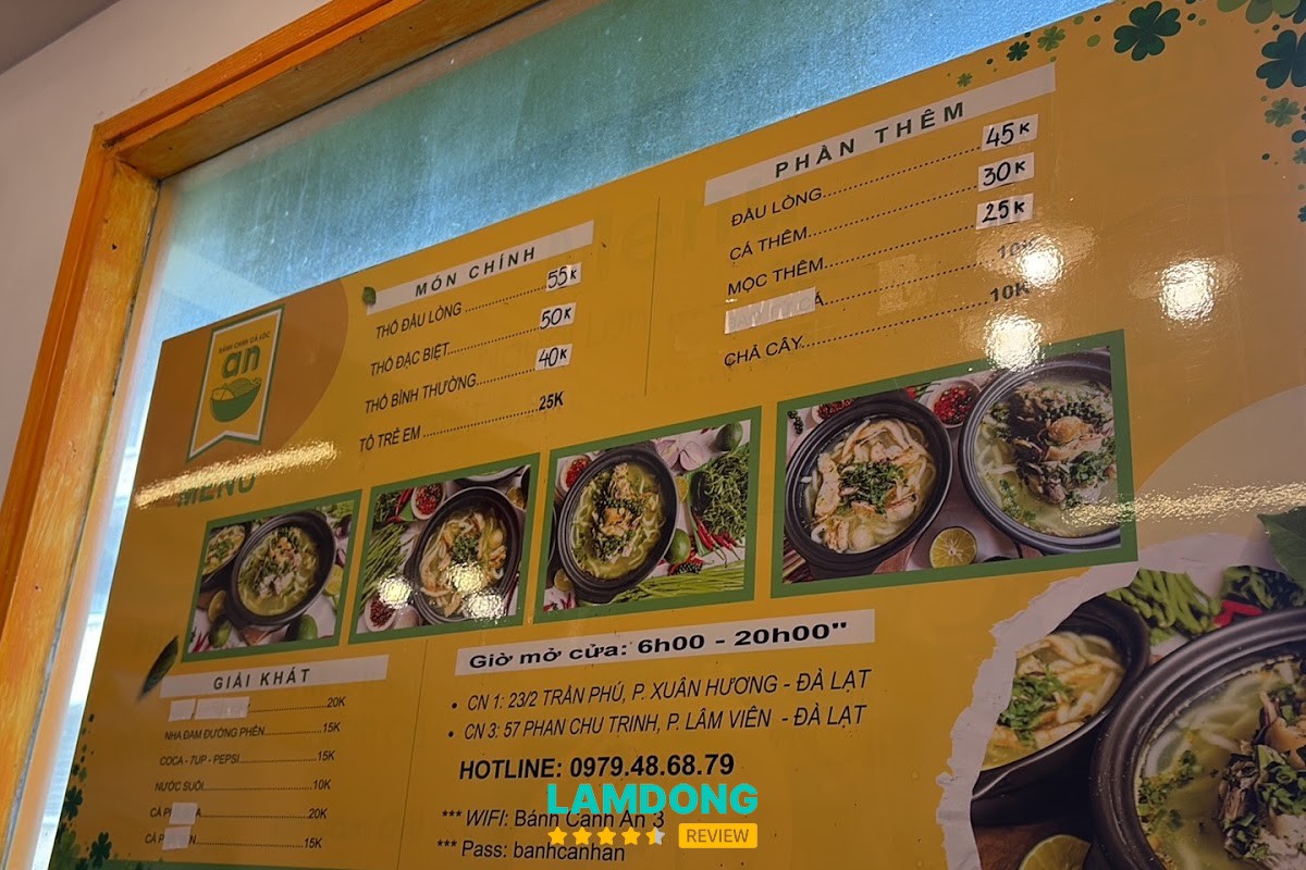 Tô bánh canh cá lóc tại AN