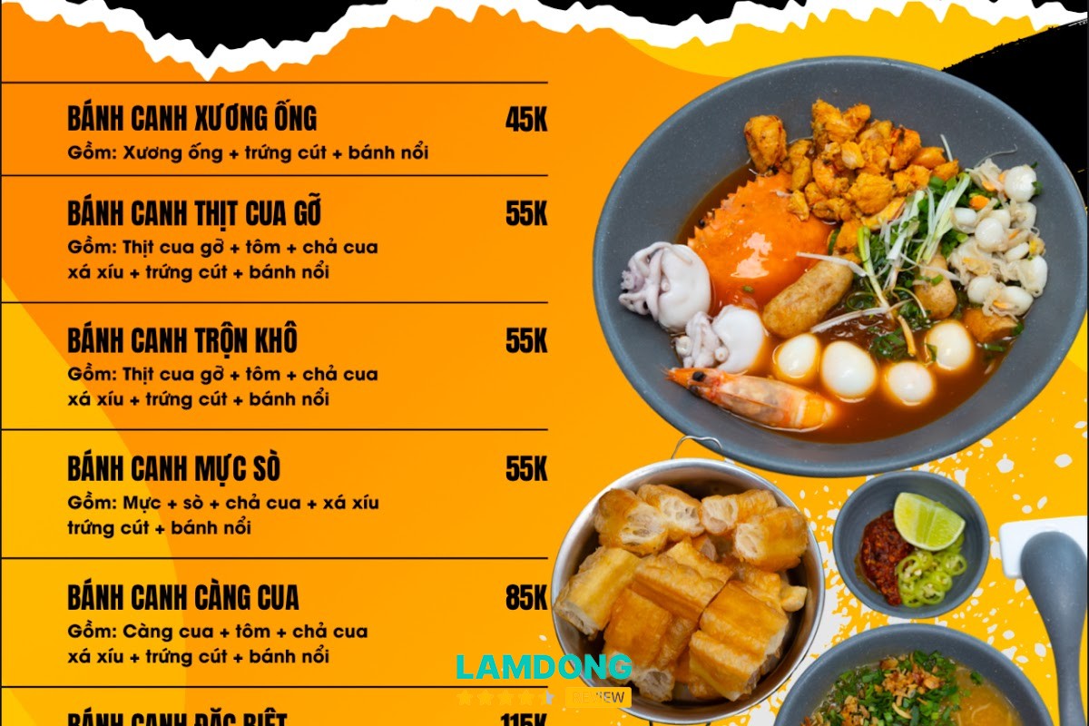 Tô bánh canh cua Luxury Đà Lạt