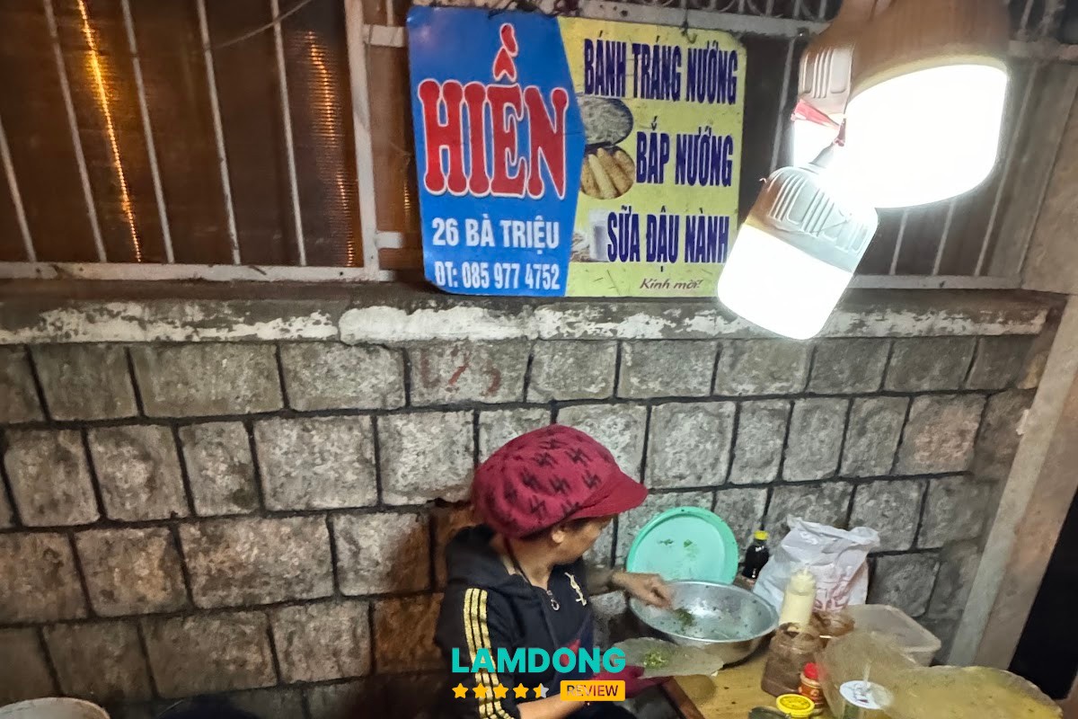 Các món nướng tại Bánh Tráng Nướng Hiền