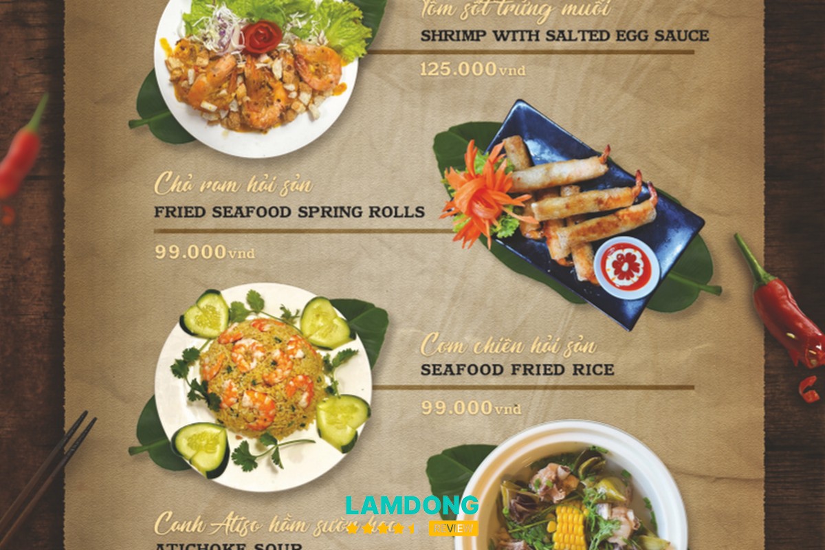 Hình ảnh menu tại Tiệm ăn Đà Lạt Phố - Restaurant