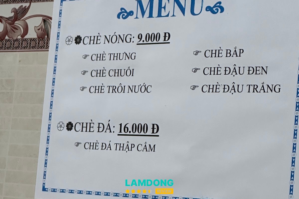 Các lựa chọn chè tại Chè Hé
