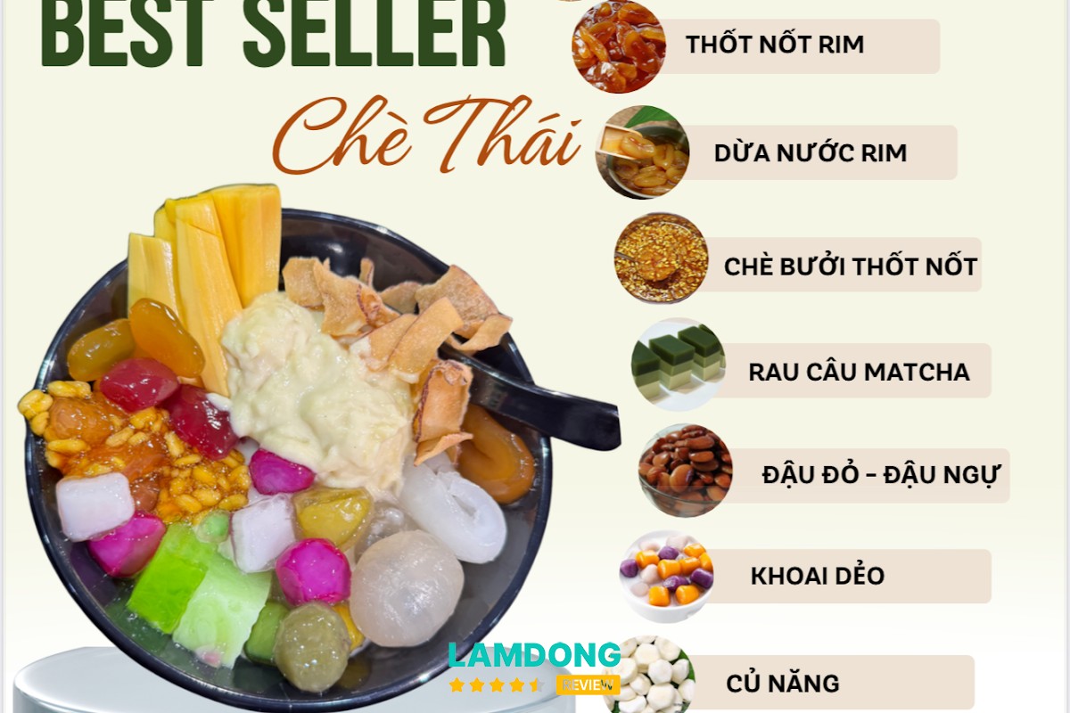 Các lựa chọn món tại Chè Bưởi Bối Bối