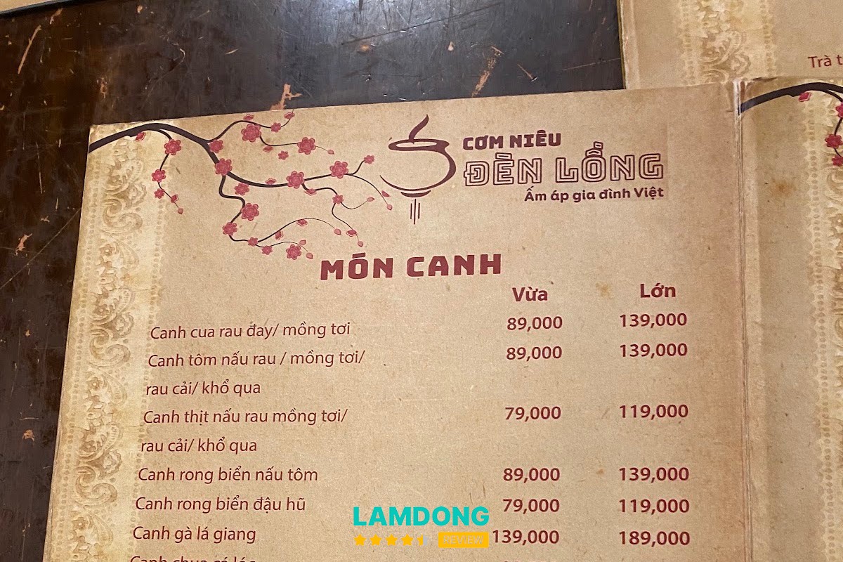 Món ăn tại Cơm Niêu Đèn Lồng