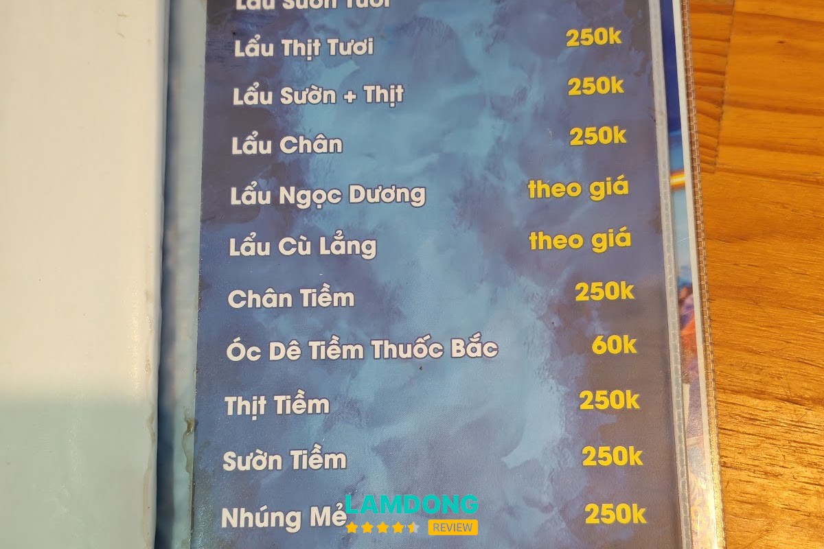 Hình ảnh thực đơn Dê 100 Huỳnh Thúc Kháng