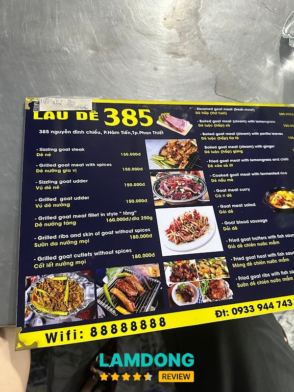 Món dê tại Lau De 385
