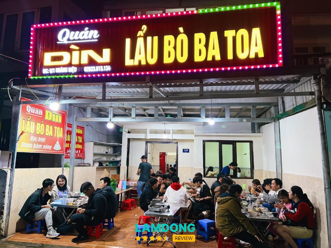 Quán lẩu bò Dìn tại Đà Lạt