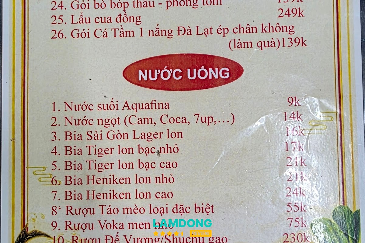 Hình ảnh menu Lẩu Cá Tầm Tuyên 2