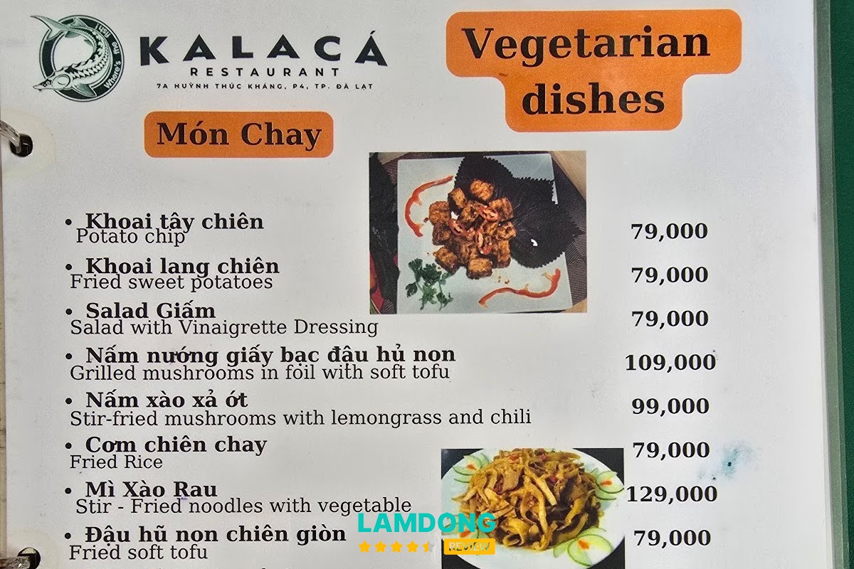 Menu Nhà Hàng KALA CÁ