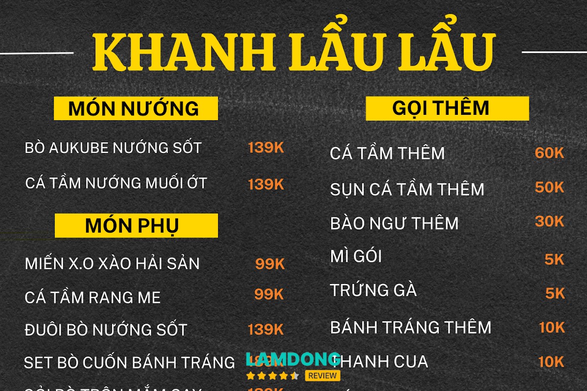 Lẩu cá tầm tại Khanh Lẩu Lẩu