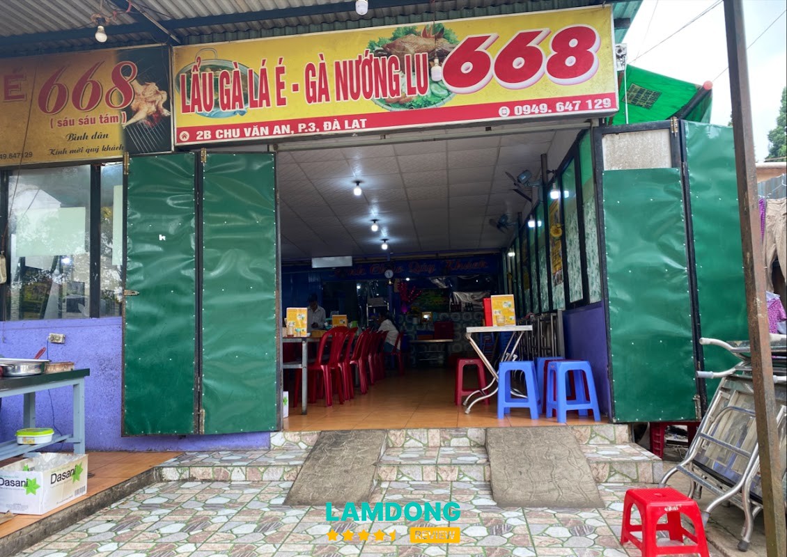 Lẩu gà lá é-gà nướng lu 668 tại Đà Lạt