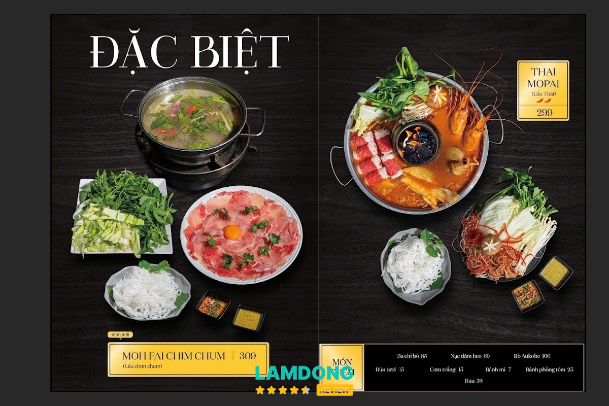 Hình ảnh menu tại Nhà hàng Thái YAM