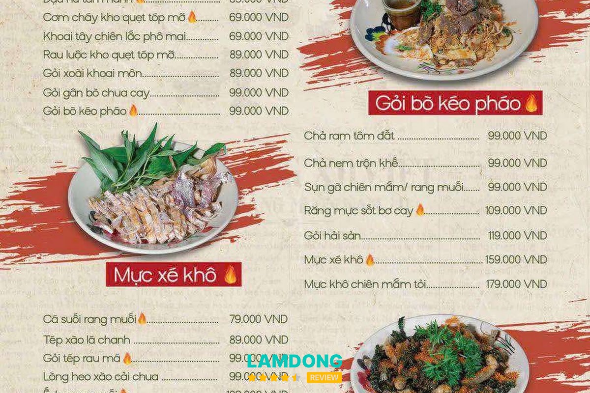 Hình ảnh menu tại Tiệm nướng lẩu THỜI BÌNH