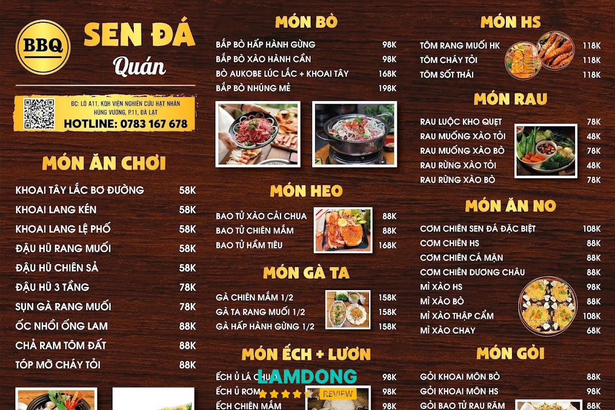 Không gian SEN ĐÁ Quán BBQ